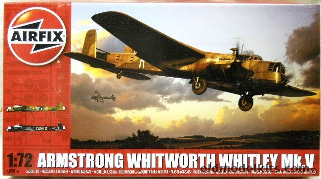 Airfix 1/72 Armstrong Whitworth Whitley Mk.V, A08016 plastic model kit
